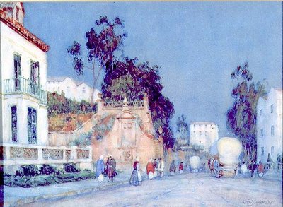Early Evening in a Spanish Town by Albert Moulton Foweraker