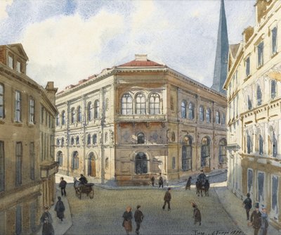 View of the Riga Stock Exchange by Albert Nikolaevich Benois