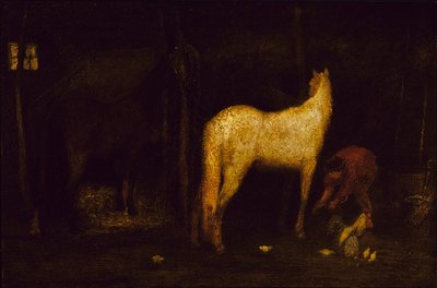 In the Stable, before 1911 by Albert Pinkham Ryder