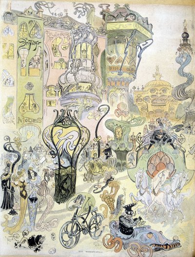 A modern city -style by Robida by Albert Robida