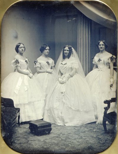 A Bride and Her Bridesmaids by Albert Sands Southworth