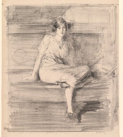 Untitled Young Lady Seated, 1914 by Albert de Belleroche