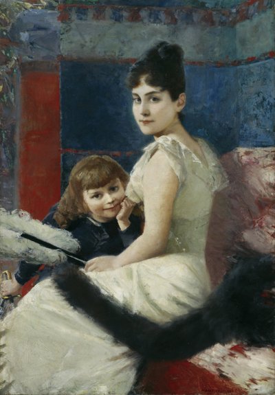 Irene von Keller with Son Balthasar by Albert von Keller