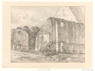 The Church Ruins in Bergen by Albertus Brondgeest