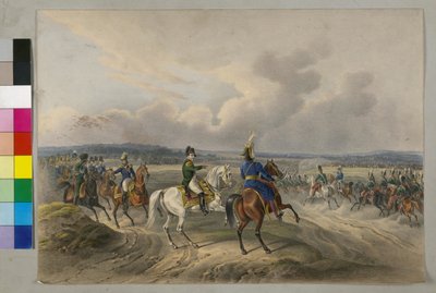 Napoleon I at the Duena, 1812 by Albrecht Adam