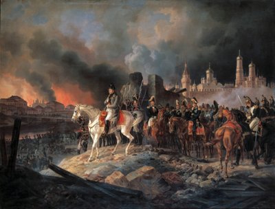 Napoleon Bonaparte in Moscow, 1840 by Albrecht Adam