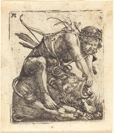 Hercules Overcoming the Nemean Lion by Albrecht Altdorfer