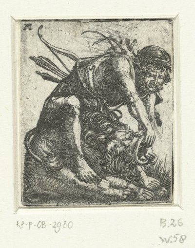 Hercules Kills the Nemean Lion by Albrecht Altdorfer