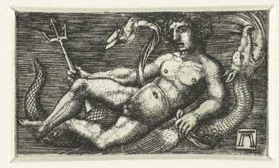 Reclining Neptune by Albrecht Altdorfer