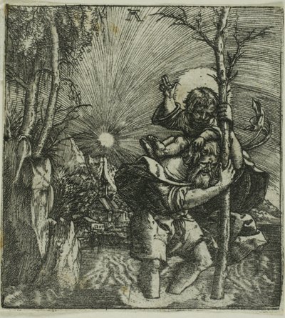 Saint Christopher Carrying the Christ Child by Albrecht Altdorfer