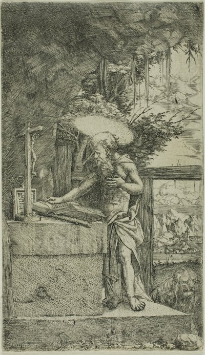 Saint Jerome Reading by Albrecht Altdorfer