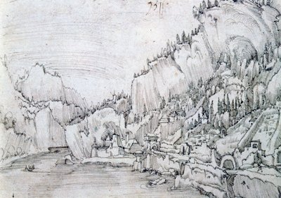 Sarmingstein on the Danube, 16th Century by Albrecht Altdorfer