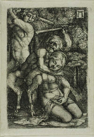Two Satyrs Fighting Over a Nymph by Albrecht Altdorfer