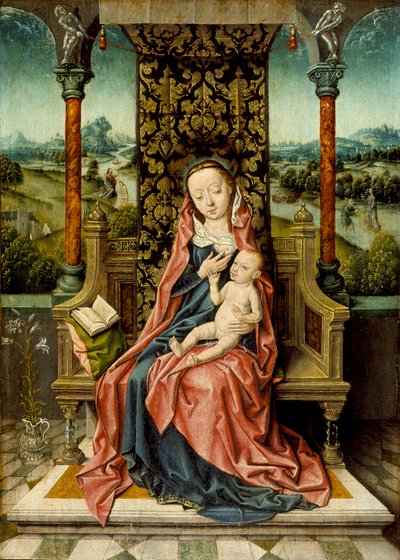 Madonna and Child Enthroned by Albrecht Bouts