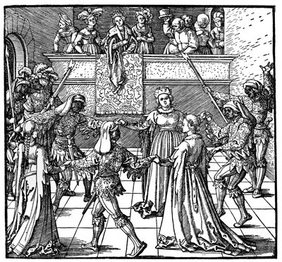 Dance by Torchlight, Augsburg by Albrecht Dürer