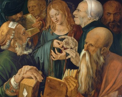 Jesus Among the Scribes. 1506 by Albrecht Dürer