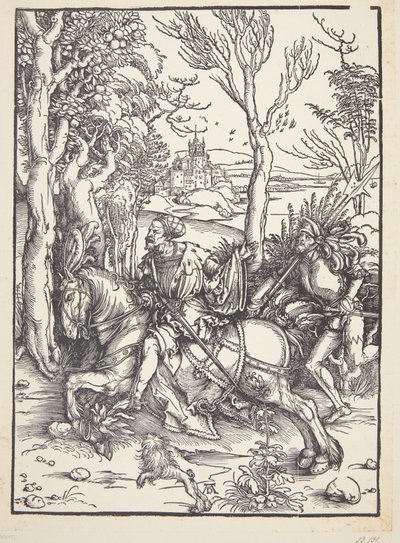 Knight and Lansquenet by Albrecht Dürer