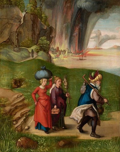 Lot and His Daughters (reverse) by Albrecht Dürer