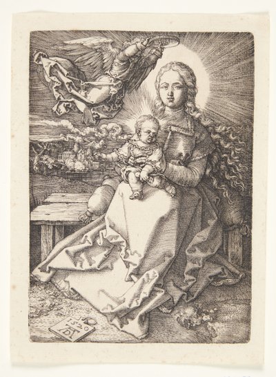 Madonna Crowned by an Angel by Albrecht Dürer