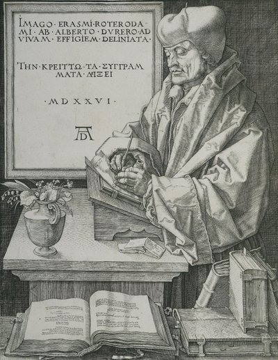 Portrait of Erasmus by Albrecht Dürer