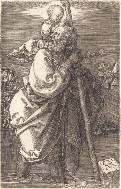 Saint Christopher Facing Left by Albrecht Dürer