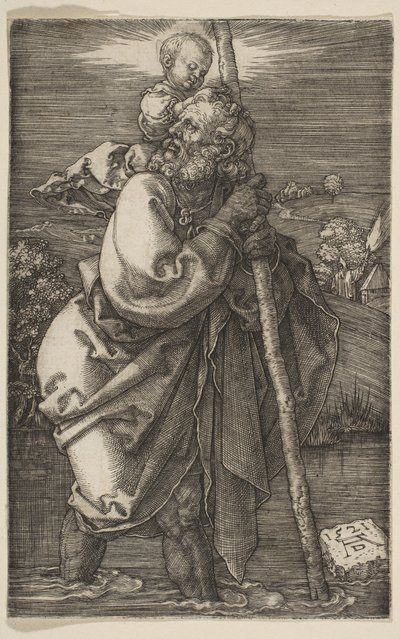 Saint Christopher Facing Left by Albrecht Dürer