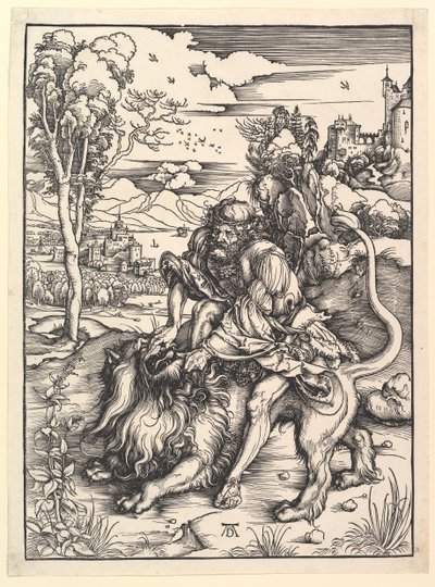 Samson Rending the Lion by Albrecht Dürer