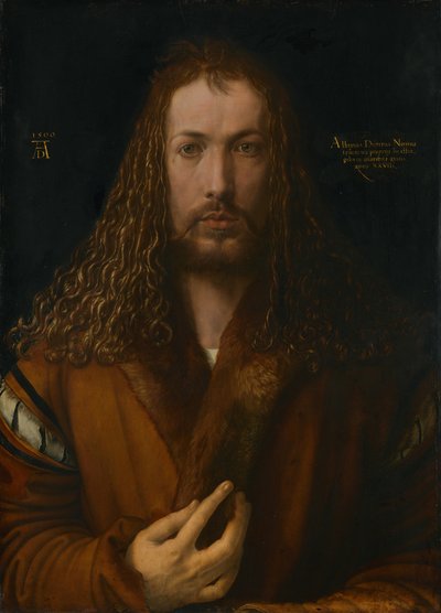 Self-Portrait in a Fur Skirt by Albrecht Dürer