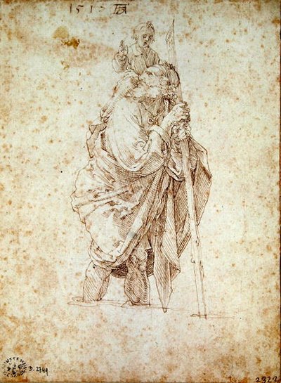 St. Christopher Carrying the Infant Christ, 1515 by Albrecht Dürer