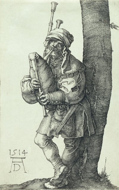 The Bagpiper, 1514 by Albrecht Dürer
