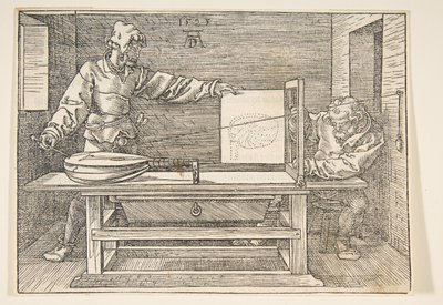 The Draughtsman of the Lute by Albrecht Dürer