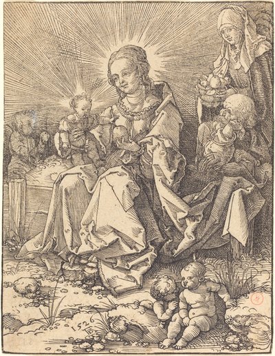 The Holy Family on a Grassy Bench by Albrecht Dürer