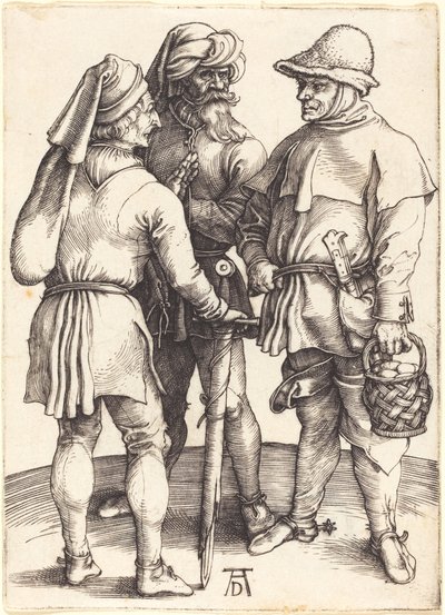 Three Peasants in Conversation by Albrecht Dürer