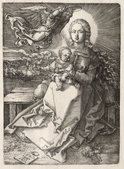 Virgin Crowned by an Angel by Albrecht Dürer