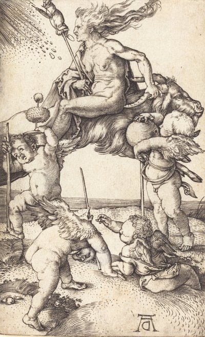 Witch Riding on a Goat by Albrecht Dürer