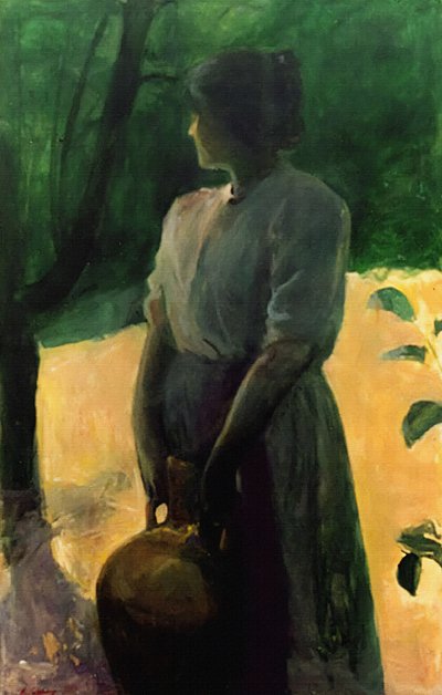 Woman with Pitcher by Alejandro Cabeza