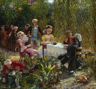 In the Arbour by Aleksander Gierymski