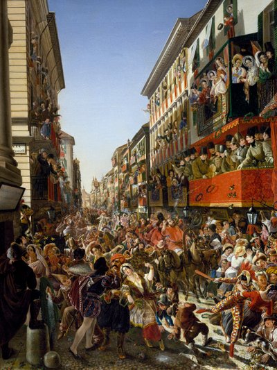 Carnival in Rome by Aleksandr Petrovich Myasoedov