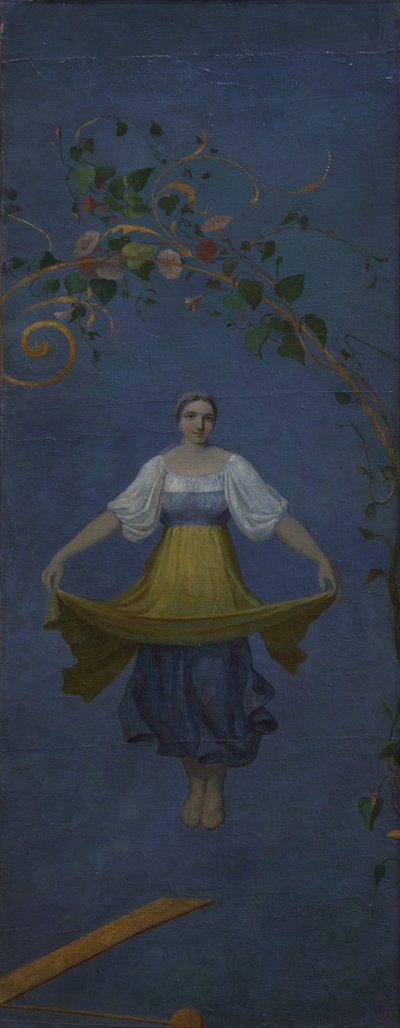 Country Girl on a Swing by Aleksei Gavrilovich Venetsianov