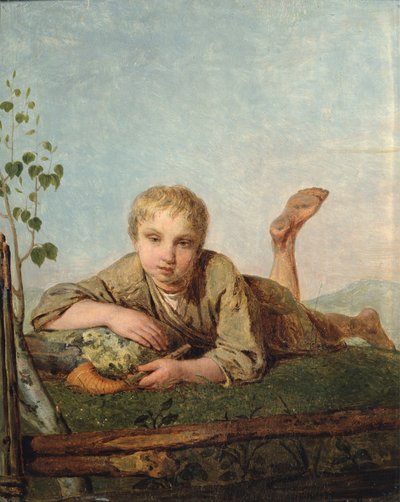 Shepherd Boy with a Pipe by Aleksei Gavrilovich Venetsianov