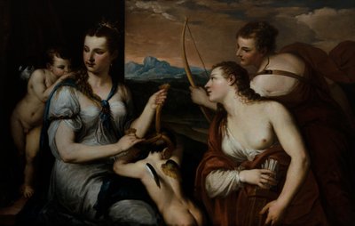 Venus blindfolding Cupid by Alessandro (1588 1648) Varotari