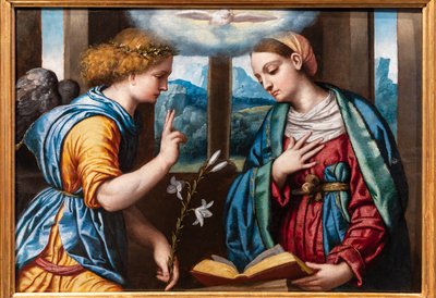 Annunciation by Alessandro Bonvicino Moretto