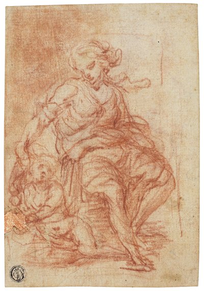 Seated Mother and Child by Alessandro Casolani