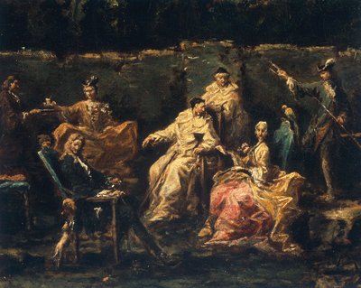 Entertainment in Garden of Albaro (detail) by Alessandro Magnasco