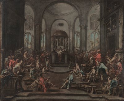 Interior of a Synagogue by Alessandro Magnasco