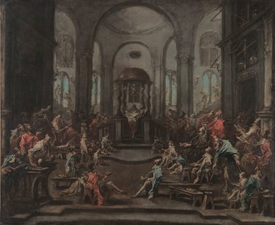 Interior of a Synagogue by Alessandro Magnasco