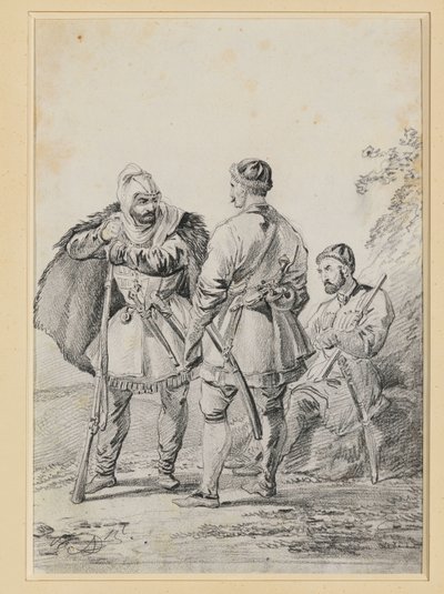 Three Caucasian Men in Conversation by Alexander Orlowski