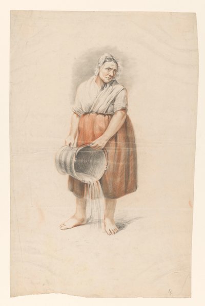 Standing Woman Pouring Out a Bucket by Alexander Cranendoncq