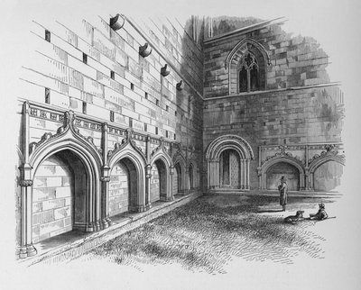 The Cloisters, Melrose Abbey by Alexander Francis Lydon
