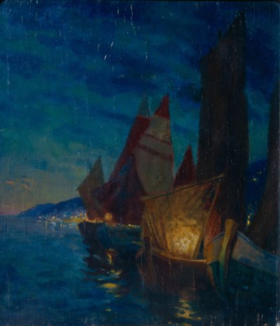 Sails at Night by Alexander Fyodorovich Gaush